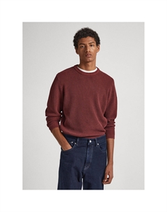 Пуловер с круглым вырезом из текстурного трикотажа Dean красный Pepe jeans