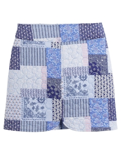 Юбка-мини с принтом пэчворк синий La redoute collections