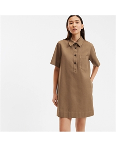 Платье короткое из денима каштановый La redoute collections