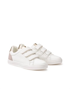 Кеды с застежкой на липучке белый Laredoute