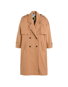 Тренчкот широкий средней длины бежевый Chloe stora x la redoute