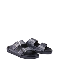 Туфли без задника серебристые с двумя пряжками серебристый Laredoute