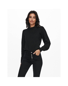 Пуловер из тонкого трикотажа воротник-стойка черный Laredoute