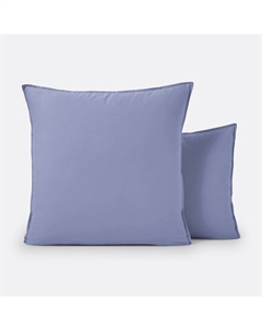 Наволочка однотонная из осветленного хлопка Scenario синий Laredoute