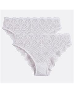 Комплект из 2-х кружевных трусиков Lison белый La redoute collections