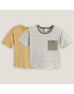 Комплект из 2 футболок La Redoute зеленый Laredoute