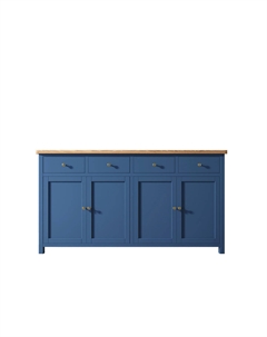 Комод 4 ящика 4 дверки синий So'home