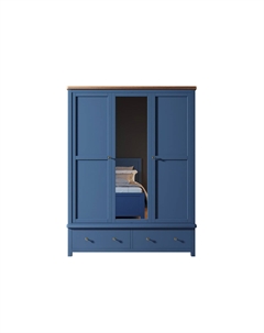 Шкаф двустворчатый широкий  синий So'home