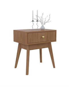 Прикроватная тумба с 1 ящиком из массива сосны каштановый Laredoute
