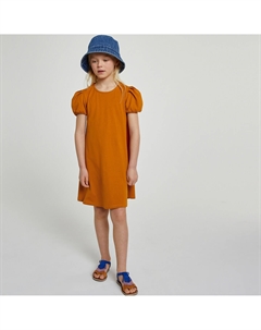 Комплект из двух платьев коротких с напускными рукавами каштановый La redoute collections