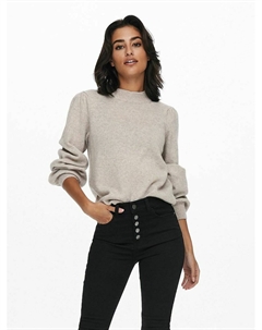 Пуловер из тонкого трикотажа воротник-стойка бежевый Laredoute