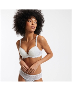 Кружевной бюстгальтер пуш-ап Lison белый La redoute collections