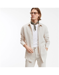 Рубашка льняная прямого покроя Signature CARL бежевый La redoute collections