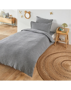 Детский пододеяльник из льна Linot Carreaux черный La redoute interieurs