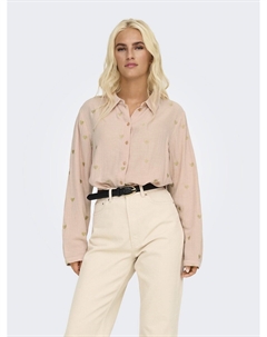 Блузка с принтом сердечки розовый Only