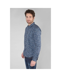 Рубашка Nobel с цветочным принтом синий Le temps des cerises