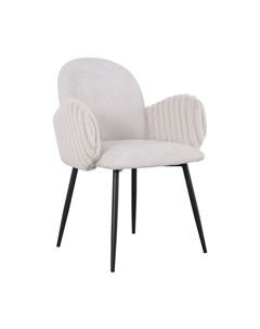 Стул обеденный из обивки букле серый Laredoute