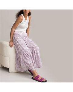 Юбка длинная с цветочным принтом зеленый La redoute collections