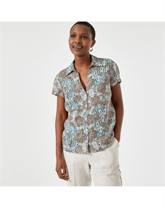 Рубашка с цветочным принтом и короткими рукавами разноцветный Laredoute