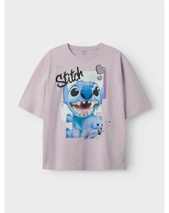 Футболка с принтом Стич розовый Laredoute