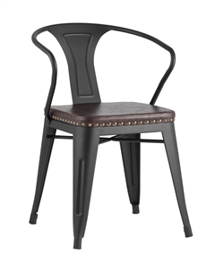 Стул из экокожи черный Laredoute