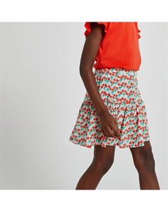 Юбка короткая с принтом бежевый La redoute collections