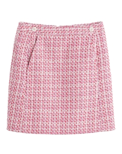 Юбка-мини из твида розовый La redoute collections