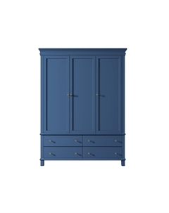 Шкаф 3-створчатый в стиле Кантри  синий So'home