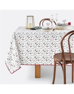 Скатерть из стираного хлопка Winter berry белый La redoute interieurs