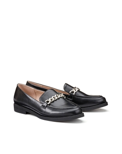 Мокасины с цепочкой черный La redoute collections