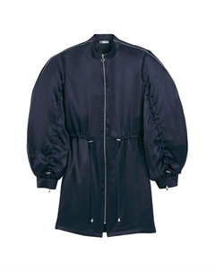 Платье в стиле куртки-бомбера синий Laredoute