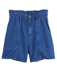 Шорты paperbag из легкого денима смешанный лиоцелл синий La redoute collections