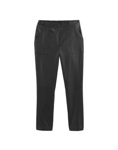 Брюки прямые из искусственной кожи черный La redoute collections