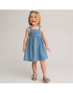 Платье на бретелях джинсовое синий La redoute collections