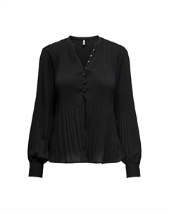 Блузка из струящейся ткани с плиссировкой черный Only