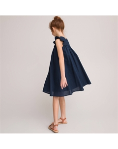 Платье без рукавов синий Laredoute