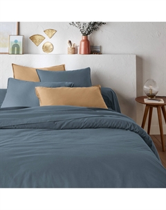 Пододеяльник однотонный из осветленного хлопка Scenario синий La redoute interieurs