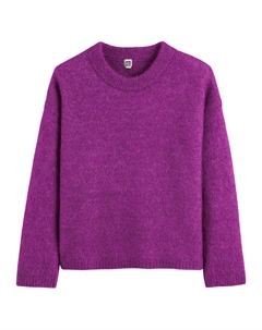 Джемпер из микса шерсти и альпаки Signature IGNACE фиолетовый Laredoute