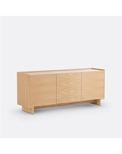 Шкаф для посуды из шпона дуба Denho бежевый La redoute interieurs