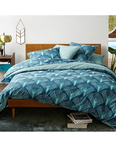 Пододеяльник из хлопковой перкали Pampelune синий La redoute interieurs