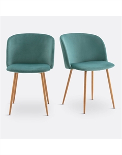 Комплект из 2 столовых кресел Lavergne зеленый Laredoute