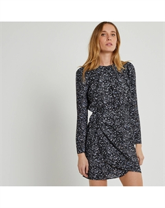 Платье-карандаш короткое с длинными рукавами черный La redoute collections