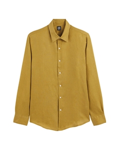 Рубашка льняная прямого покроя Signature CARL зеленый La redoute collections