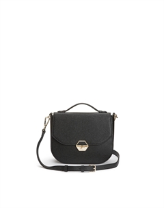 Кожаная сумка с плечевым ремнем DELPHINO черный Laredoute