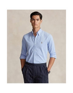 Рубашка из ткани оксфорд прямая с длинными рукавами синий Polo ralph lauren