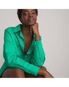 Рубашка свободная длинные рукава зеленый Laredoute