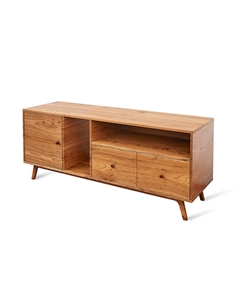 Тумба для TV из массива карагача 2 ящика бежевый So'home