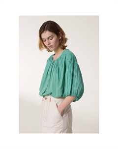 Блузка с пышными рукавами CORO зеленый Laredoute