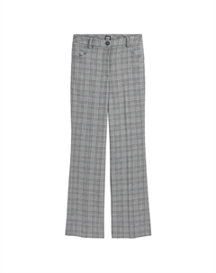 Брюки из костюмной ткани в клетку черный La redoute collections