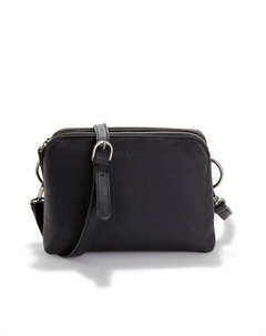 Сумка кожаная с двумя отделениями NAEL черный Laredoute